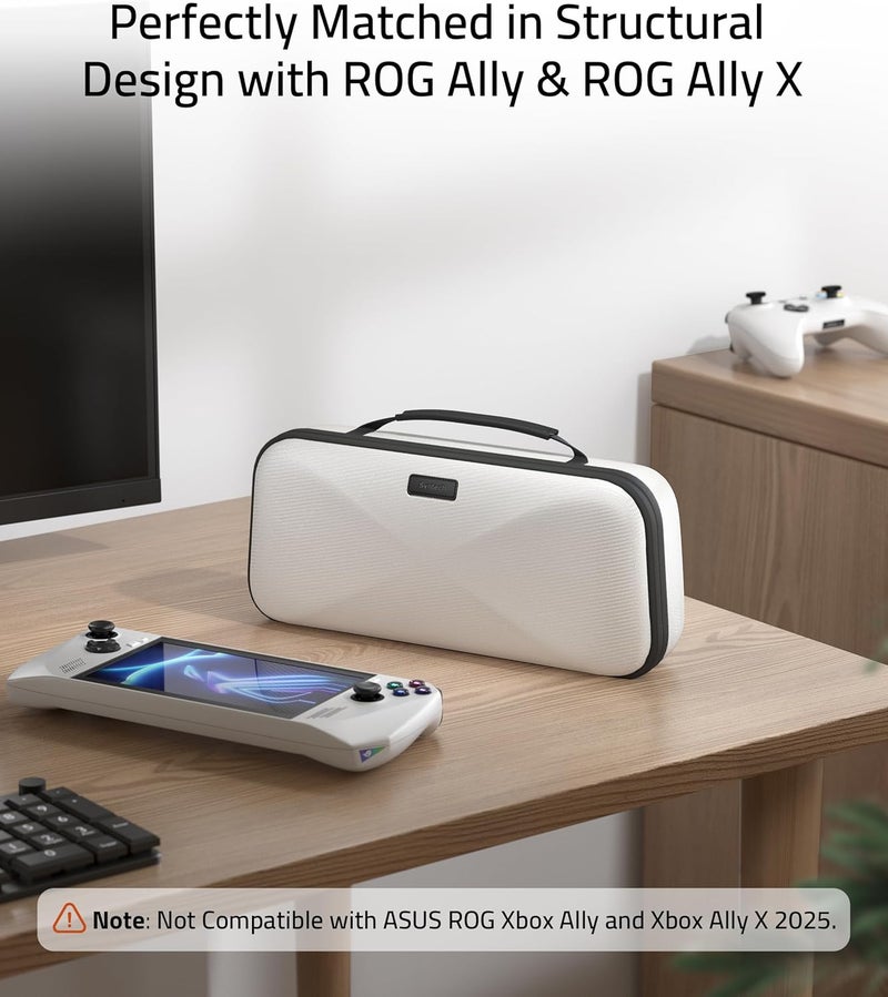 Syntech Hard Carrying Case Compatible with ASUS ROG Ally/ROG Ally X Console & Accessories, Portable Travel Handheld Case for Storage and Stand, EVA Shockproof Protective Carry Bag with Large Capacity - Image 2
